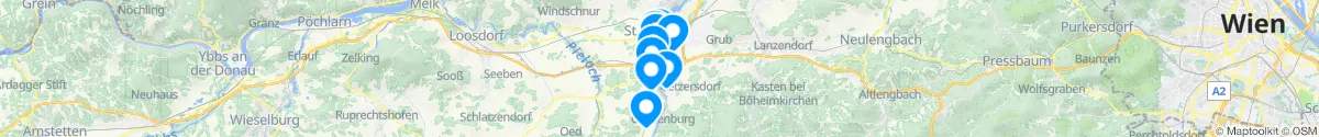 Kartenansicht für Apotheken-Notdienste in der Nähe von Spratzern (Sankt Pölten (Stadt), Niederösterreich)